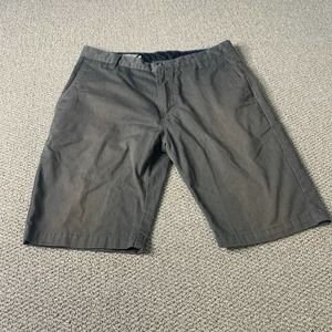 Volcom Mens Shorts Size 32 Gray Chino‎ Casual Pockets Flat Front Corpo Class